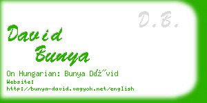 david bunya business card